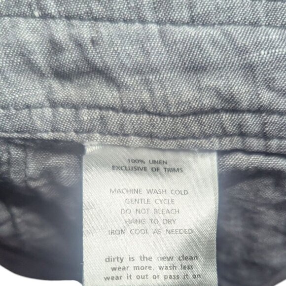 Horny Toad 100% Linen Gray Lithe Venti Mini Skirt 8 - Picture 5 of 5